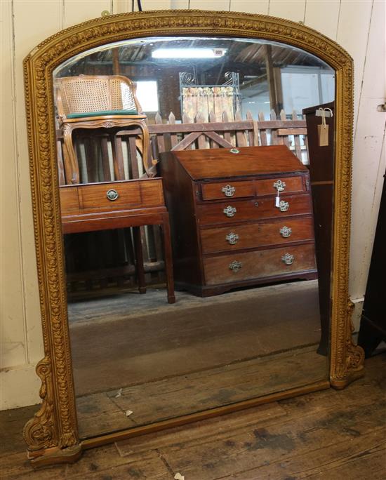 Victorian gilt-framed overmantel mirror